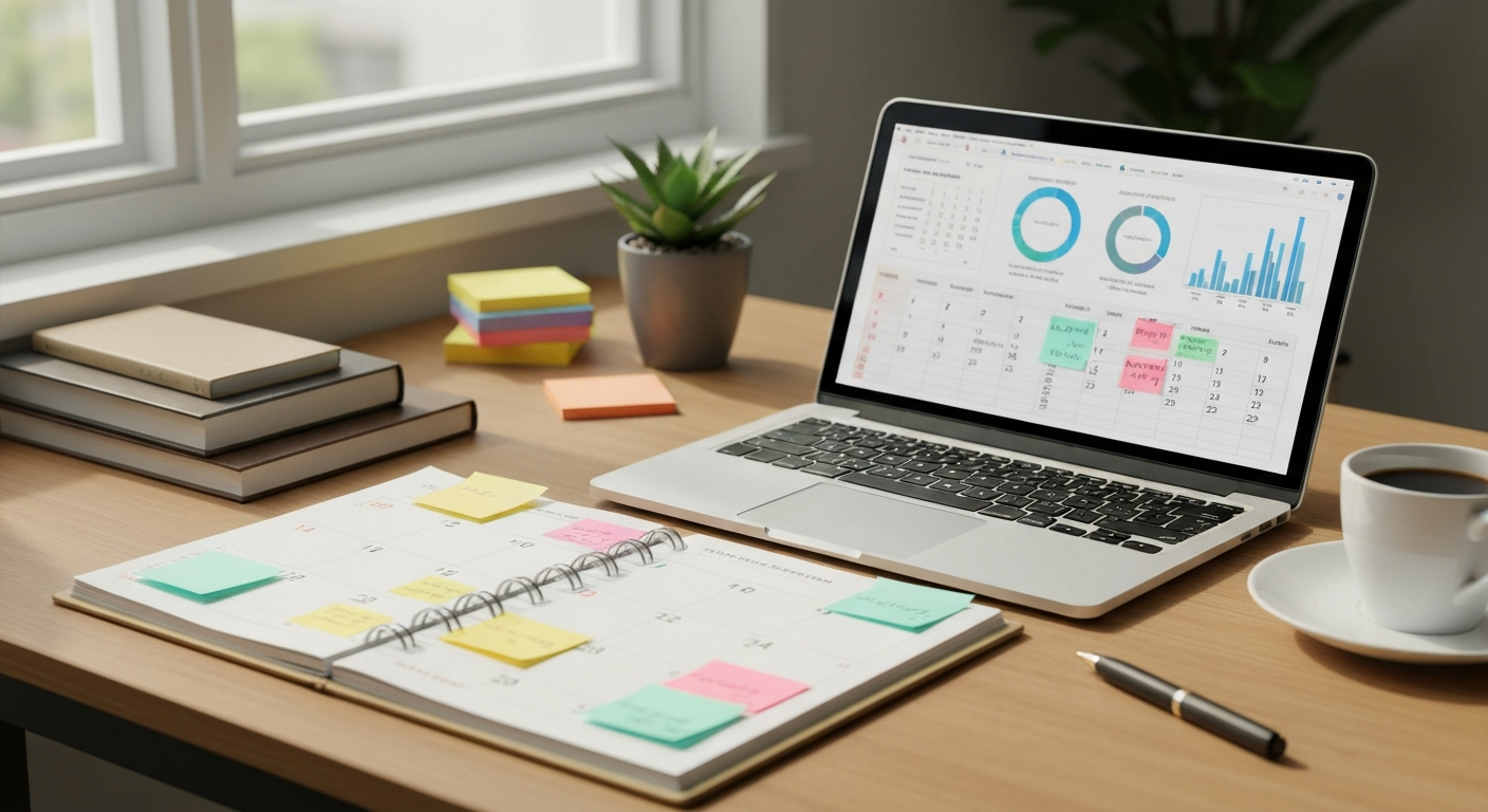 Liquiditaetsplanung mit Kalender und Spreadsheet