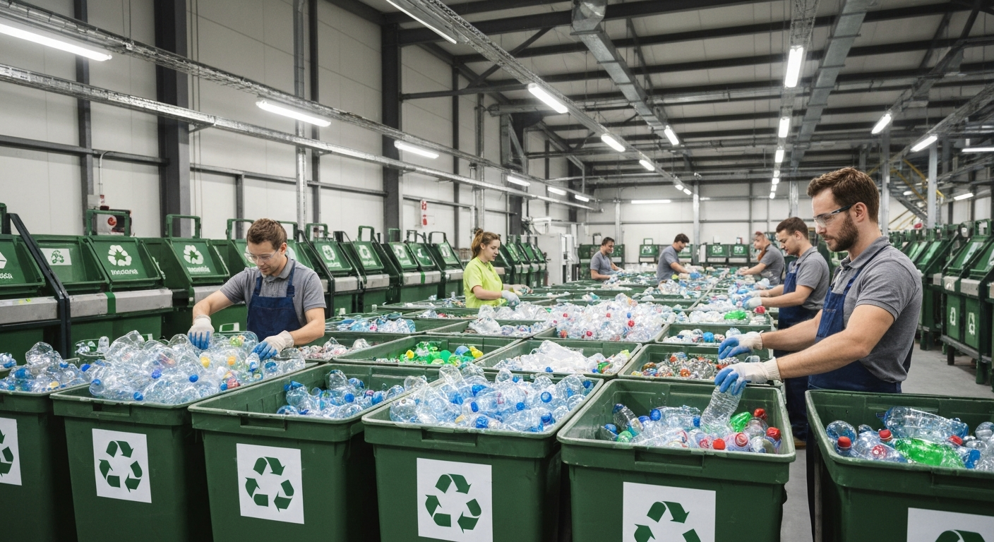 Kunststoff-Recycling Prozess